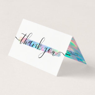 Pastel Rainbow Logo Stylist Client Carte de remerc
