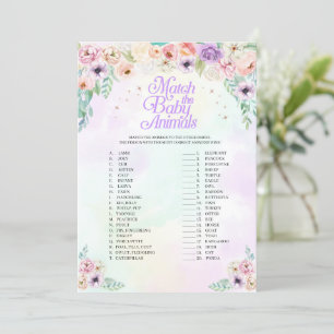 Pastel Rainbow Match La Carte De Jeu Baby Animals