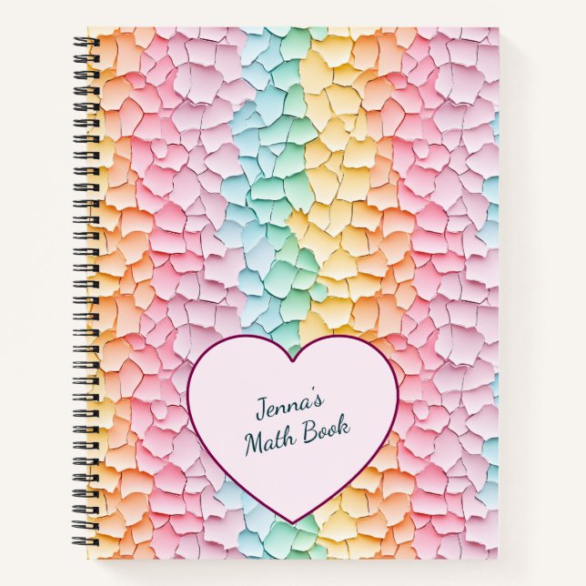 Pastel Rainbow Notizbuch (Vorderseite)