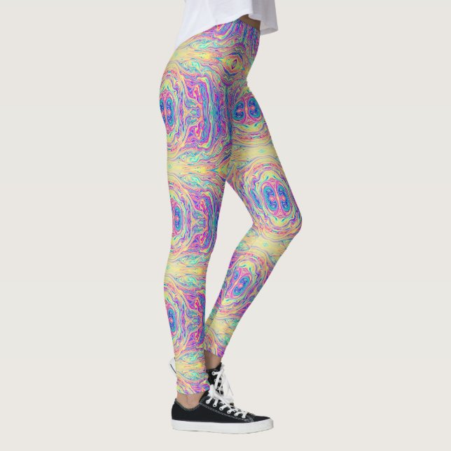 Pastel Rainbow Oil Slick Leggings Van Life (Droite)