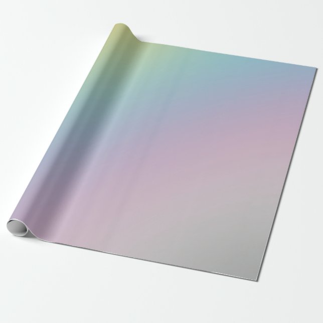 Pastel Rainbow Ombre Gradient Blur Abstract Design Geschenkpapier (Ungerollt)
