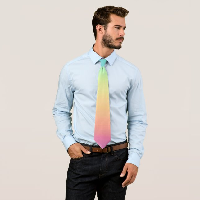 Pastel Rainbow Ombre Krawatte (Beispiel)