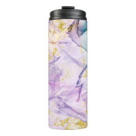 *~ Pastel Rainbow Opal Abstrakt Gold Glitzer Thermosbecher