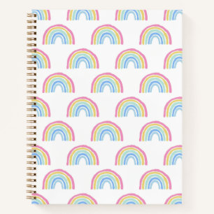 Pastel Rainbow Pattern Notizbuch
