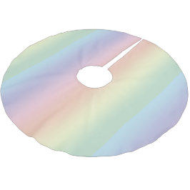 Pastel Rainbow Pattern Polyester Weihnachtsbaumdecke