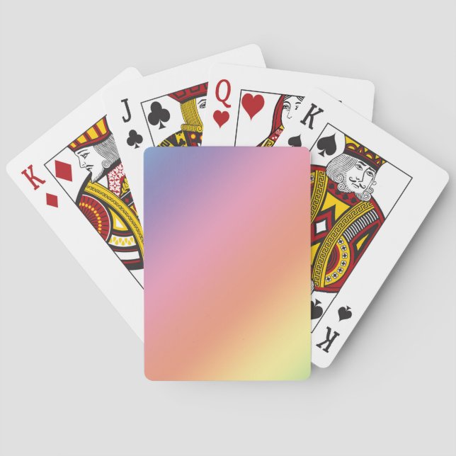 Pastel Rainbow Playing Cards Spielkarten (Rückseite)