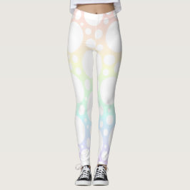 Pastel Rainbow Polka Dot Leggings