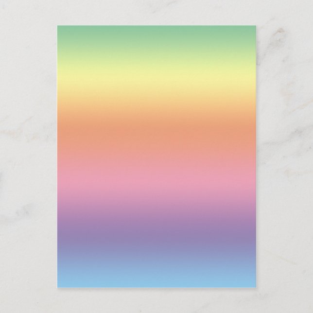 Pastel Rainbow Postkarte (Vorderseite)
