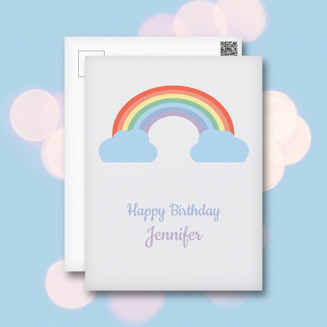 Pastel Rainbow Postkarte (Rainbow Postcard)