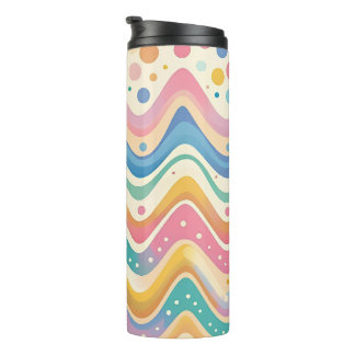 Pastel Rainbow Retro Abstract Design Thermosbecher