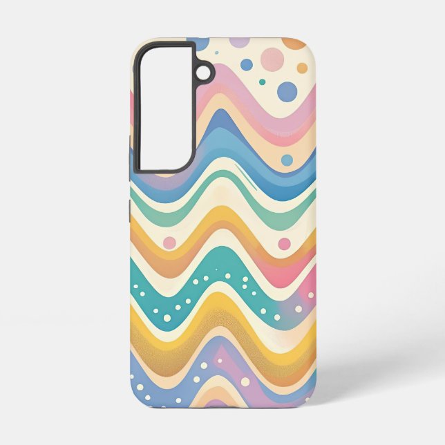 Pastel Rainbow Retro Abstrakt Samsung Galaxy Hülle (Rückseite)
