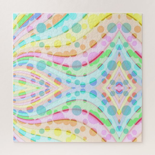 Pastel-Rainbow-Ribbons und Blasen (Vertikal)
