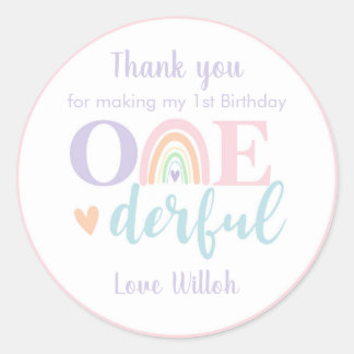 Pastel Rainbow Round Gevor Sticker