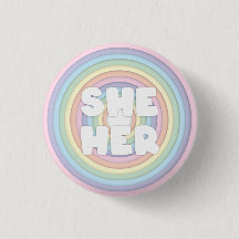 Pastel Rainbow She/Her Pronouns 