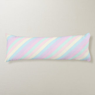 Pastel Rainbow Sherbet Diagonal Streifen Seitenschläferkissen
