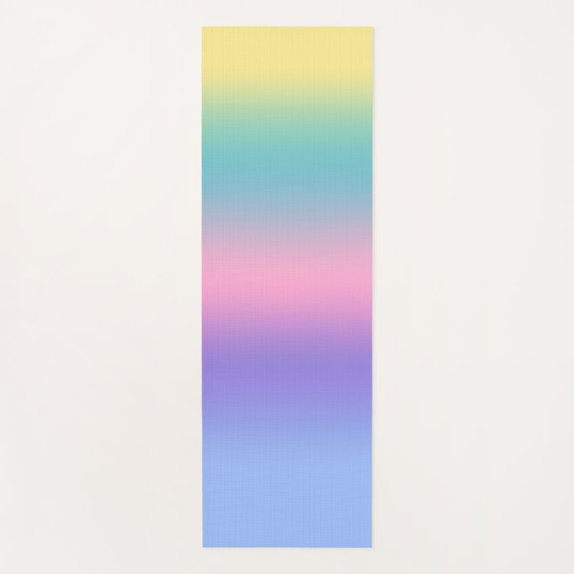 Pastel Rainbow Sky Ästhetische Ombre Gradient Yogamatte (Vorderseite)