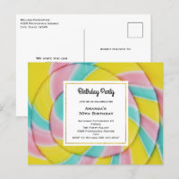 Pastel Rainbow Spiral Candy Birthday Party