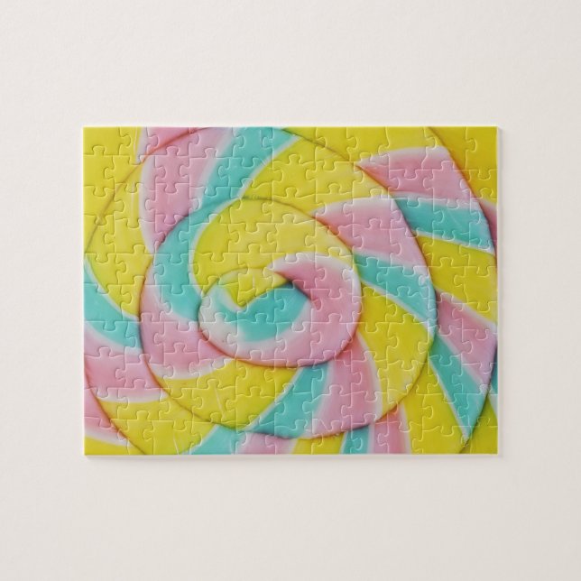 Pastel Rainbow Spiral Candy Foto (Horizontal)