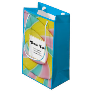 Pastel Rainbow Spiral Candy Foto Party Vielen Dank Kleine Geschenktüte