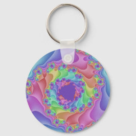 Pastel Rainbow Spiral Schlüsselanhänger