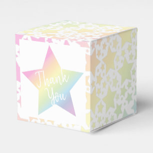 Pastel Rainbow Star Kinderdusche Geschenkschachtel