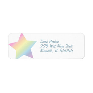 Pastel Rainbow Stars Kinderdusche einfach modern