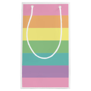 Pastel Rainbow Strift Geschenktasche Kleine Geschenktüte