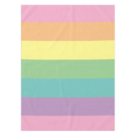 Pastel Rainbow Stripe Tablecloth Tischdecke