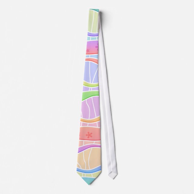 PASTEL RAINBOW STRIPES CRAVATE (Devant)