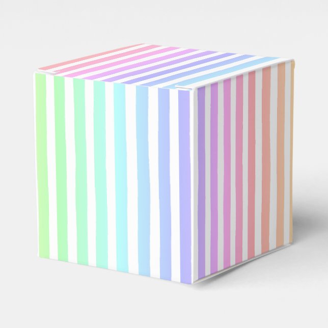 Pastel Rainbow Stripes Geschenkschachtel (Vorderseite)