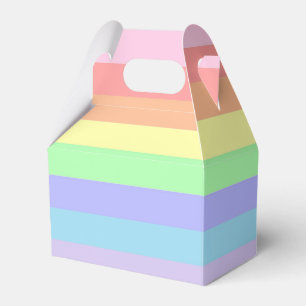 Pastel Rainbow Stripes Geschenkschachtel