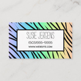 Pastel Rainbow Tiger Print benutzerdefinierbar Visitenkarte