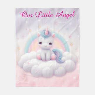 Pastel Rainbow Unicorn Blanket Fleecedecke