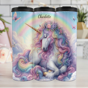 Pastel Rainbow Unicorn Dreamland Serenity Thermosbecher