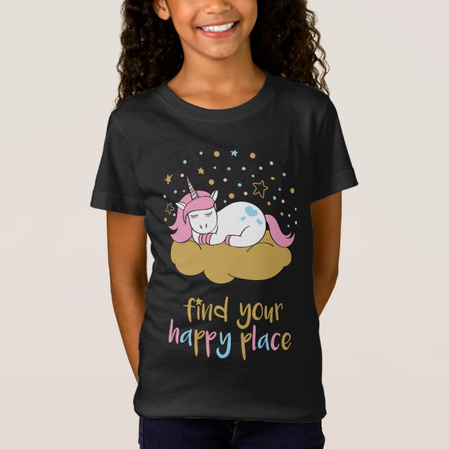 Pastel Rainbow Unicorn T-Shirt (Vorderseite)