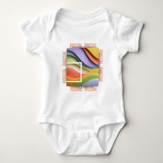 Pastel Rainbow Waves Baby Bodysuit or T-Shirt Strampler