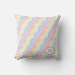 Pastel Rainbow Waves Kissen