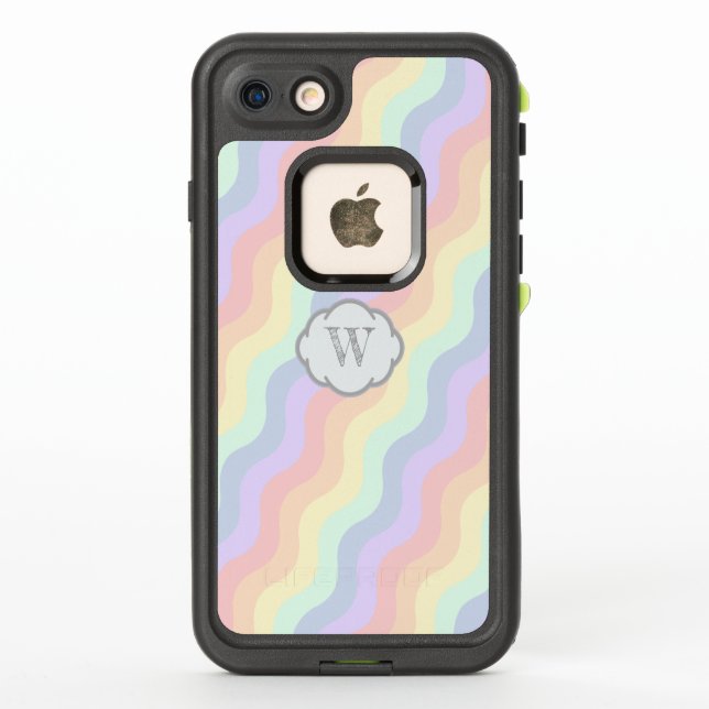 Pastel Rainbow Waves Lifeproof Phone Case (Rückseite)