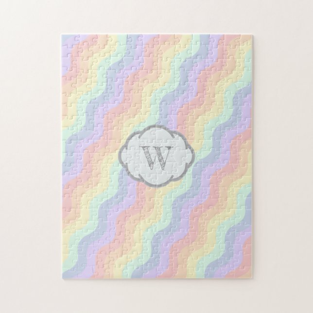 Pastel Rainbow Waves Puzzle (Vertikal)