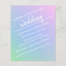 Pastel Rainbow Wedding Flyer