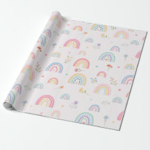 Pastel Rainbows Girly Wildblumen & Herz