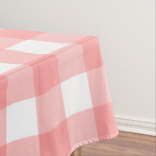 Pastel Raspberry Red Kariert Pattern Oaster Tischdecke