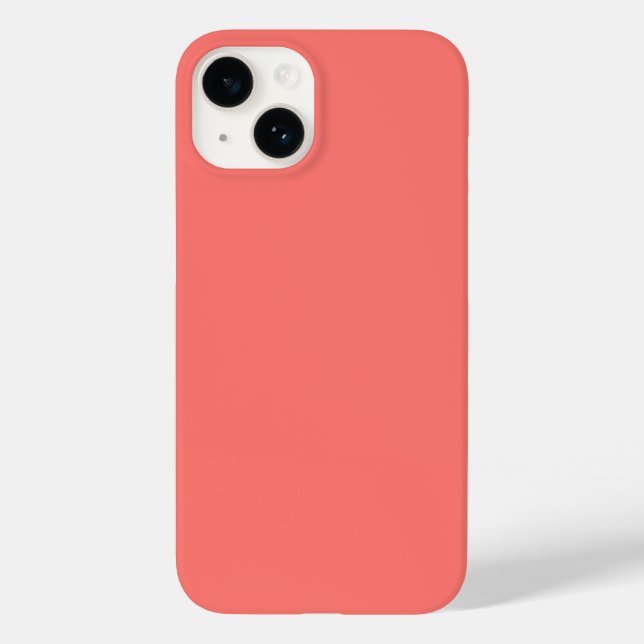 Pastel Red Solid Color Case-Mate iPhone 14 Hülle (Rückseite)