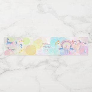 Pastel Regenbogen Aquarellfarbe Einhorn Kindergebu