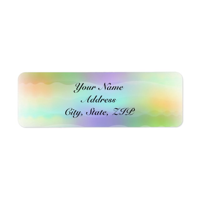 Pastel Regenbogen Braut Rücksendeadresse (Vorne)