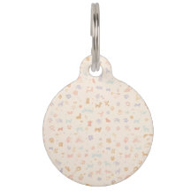 Pastel-Regenbogen-Pfotenabdruck-Hundehalsband | Mi