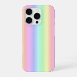 Pastel-Regenbogen-Streifen - Muster iPhone 16 Pro Hülle