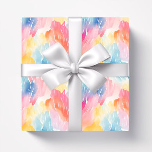 Pastel Regenbogen Wasserfarben Abstract Geschenkpapier