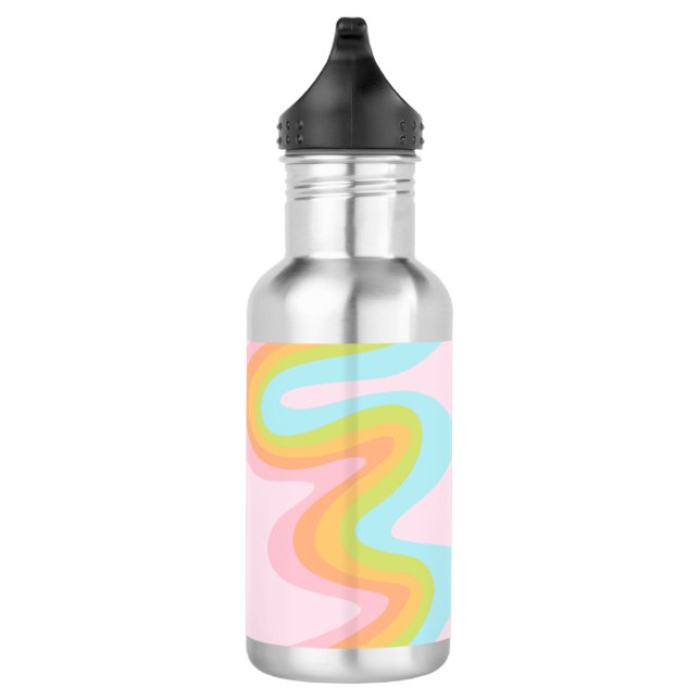 Pastel-Regenbogenkniggle Edelstahlflasche (Rechts)