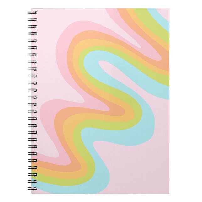 Pastel-Regenbogenkniggle Notizblock (Vorderseite)